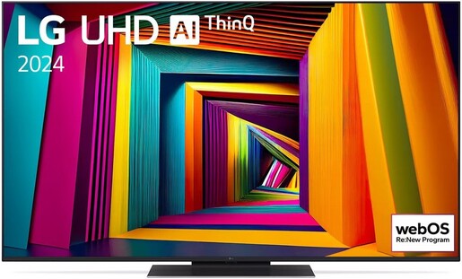 LG LED TV 55UT91003LA, 4K Ultra HD, Smart TV, WebOS, HDR10 Pro, α5 AI Processor 4K Gen7, Magic Remote **MODEL 2024**