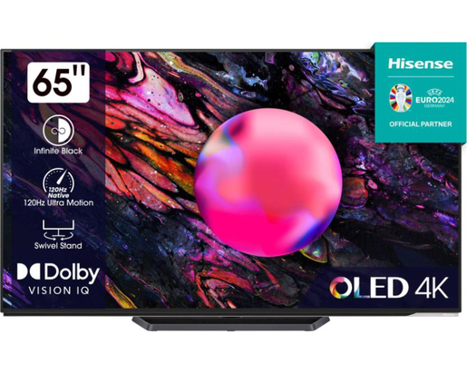 Hisense OLED TV 65" 65A85K, 4K Ultra HD, Smart TV, VIDAA U7, 120 Hz, Dolby Vision IQ & Atmos, IMAX Enhanced, DTS Virtual X