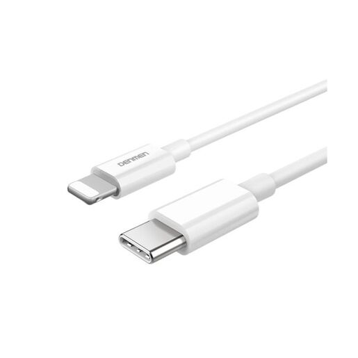 DENMEN D10L Type C na Lightning kabl 20W 1m 3A bela