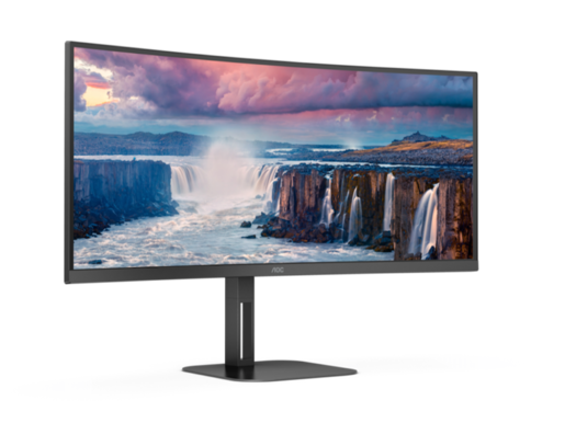Monitor 34 AOC CU34V5C/BK, WQHD, VA, FreeSync, zakrivljeni, 100Hz, 1ms, HDMI, DP