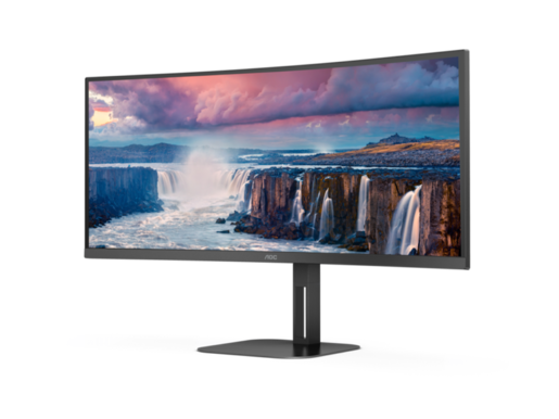 Monitor 34 AOC CU34V5C/BK, WQHD, VA, FreeSync, zakrivljeni, 100Hz, 1ms, HDMI, DP