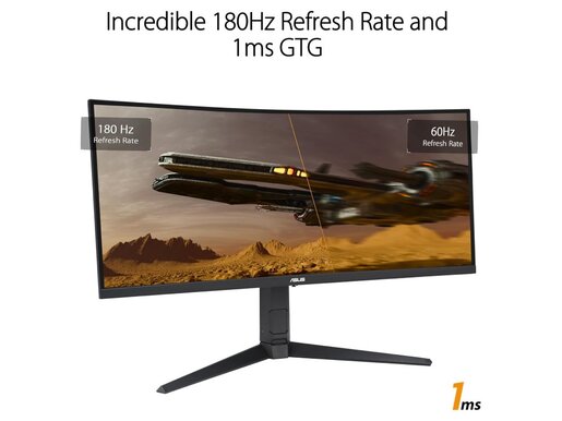 Monitor 34 ASUS TUF VG34VQL3A, WQHD, VA, FreeSync, 180Hz, 1ms, HDMI, DP, gaming