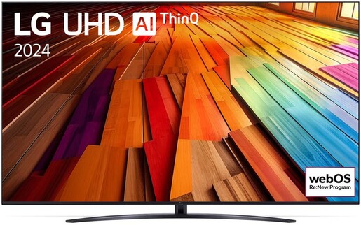 LG LED AI TV 86UT81003LA, 4K Ultra HD, WebOS Smart TV, α5 AI Processor 4K Gen7, 4K HDR10 Pro, 4K Upscaling, AI Sound Pro, FILMMAKER Mode, Magic Remote