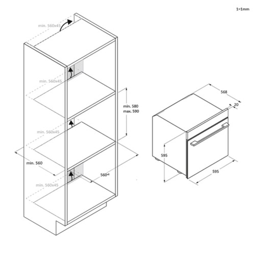 Haier ugradna rerna H6 ID46G3HTB