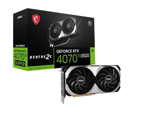 Grafička karta MSI VENTUS 2X nVidia GeForce RTX 4070 Ti SUPER OC 16GB GDDR6X, 3x DisplayPort, 1x HDMI