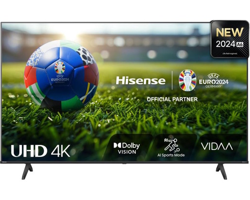 Hisense LED TV 50" 50A6N, 4K Ultra HD, VIDAA OS Smart TV, Direct Full Array, 4K AI Upscaler, Dolby Vision, DTS® Virtual:X™, Dolby Audio