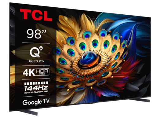 TCL QLED TV 98C655, 4K Ultra HD, Google Smart TV, 144Hz Motion Clarity PRO, AiPQ PRO PROCESSOR, T-SCREEN PRO, 2.1 ONKYO Dolby Atmos, HDR10+ **MODEL 2024**