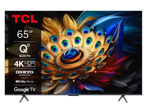 TCL QLED TV 65C655, 4K Ultra HD, Google Smart TV, Motion Clarity, AiPQ PRO PROCESSOR, Game Master 3.0, 2.1 ONKYO Dolby Atmos, HDR10+ **MODEL 2024**