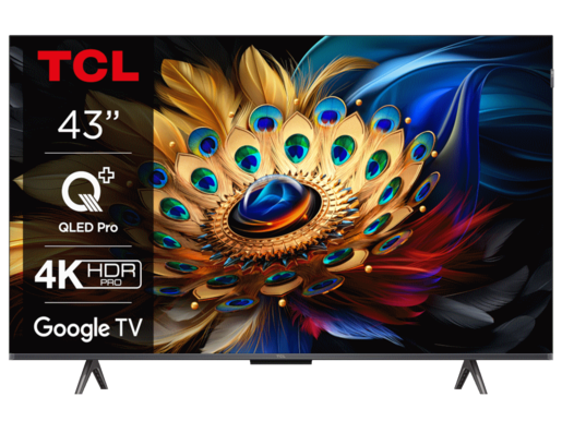 TCL QLED TV 43C655, 4K Ultra HD, Google Smart TV, Motion Clarity, Game Master 3.0, Multi HDR format, Dolby Vision & HDR10+ **MODEL 2024**