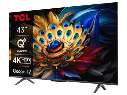 TCL QLED TV 43C655, 4K Ultra HD, Google Smart TV, Motion Clarity, Game Master 3.0, Multi HDR format, Dolby Vision & HDR10+ **MODEL 2024**