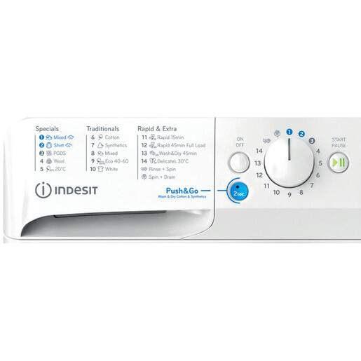 Indesit inverter mašina za pranje i sušenje BDE107436WKVEE