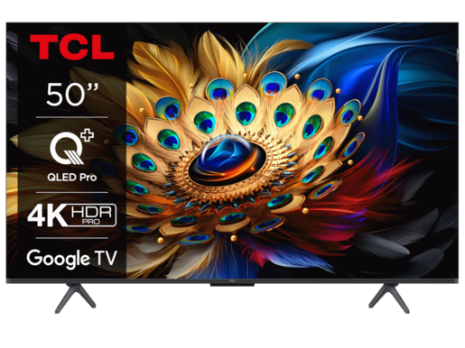 TCL QLED TV 50C655, 4K Ultra HD, Google Smart TV, Motion Clarity, Game Master 3.0, Multi HDR format, Dolby Vision & HDR10+ **MODEL 2024**