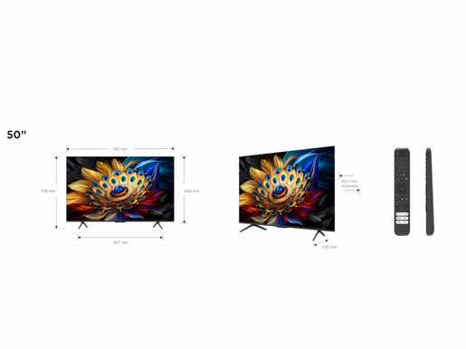 TCL QLED TV 50C655, 4K Ultra HD, Google Smart TV, Motion Clarity, Game Master 3.0, Multi HDR format, Dolby Vision & HDR10+ **MODEL 2024**