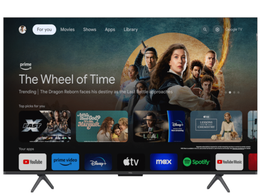 TCL QLED TV 50C655, 4K Ultra HD, Google Smart TV, Motion Clarity, Game Master 3.0, Multi HDR format, Dolby Vision & HDR10+ **MODEL 2024**