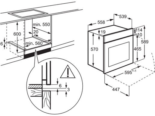 Electrolux ugradna rerna EOH3F00BX