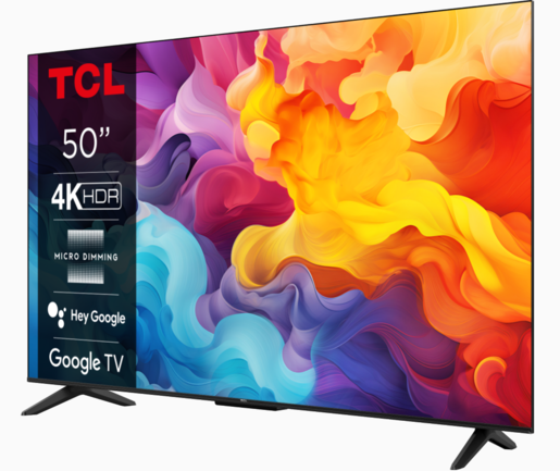 TCL LED TV 50V6B, 4K Ultra HD, Google Smart TV, Micro Dimming, Game Master 2.0, Dolby Audio, HDMI 2.1, HDR10 **MODEL 2024**