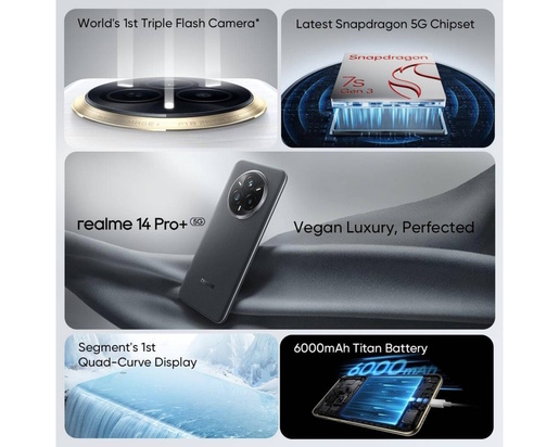 REALME 14 Pro+ 5G 12GB + 512GB Suede Grey, mobilni telefon (RMX5051)