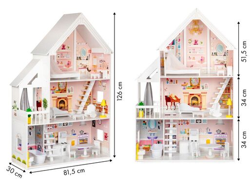 Eco toys Drvena kućica za lutke xxl for dolls residence 4127