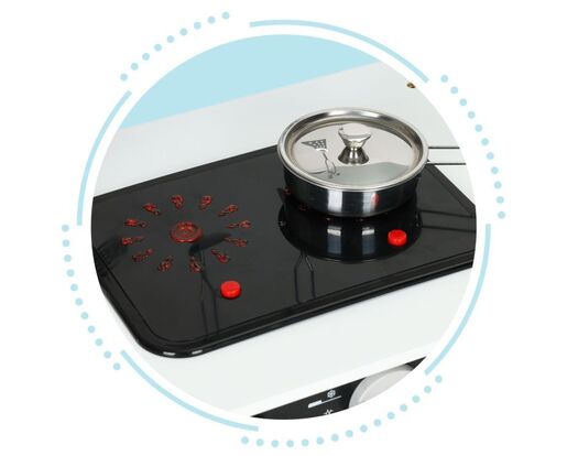 Eco toys Drvena kuhinja + posudje za igru PLK560