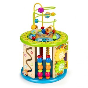 Eco toys Drvena edukativna kocka sa igračkama HM179520