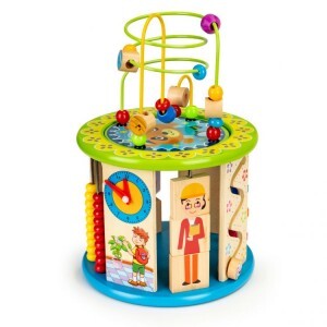 Eco toys Drvena edukativna kocka sa igračkama HM179520
