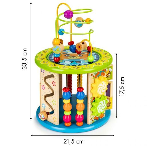 Eco toys Drvena edukativna kocka sa igračkama HM179520