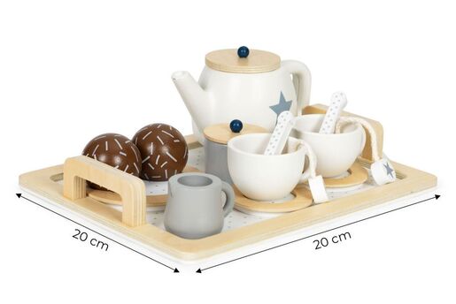 Eco toys Drveni čajni set 17 elemenata W10B318B