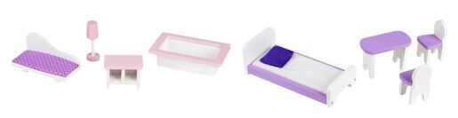 Eco toys Drvena kućica za lutke blueberry residence 4121