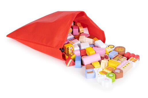Eco toys Edukativne drvene kocke set -candy city 116 kom ME433