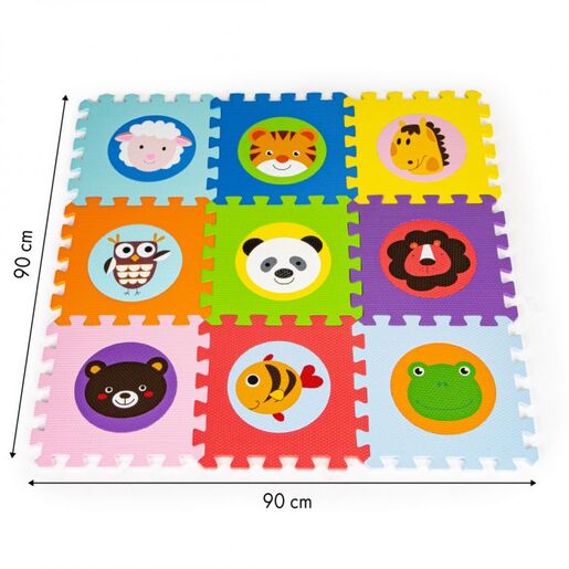 Eco toys Edukativna podloga za igru eva 90x90 cm 9 el. ECOEVA006