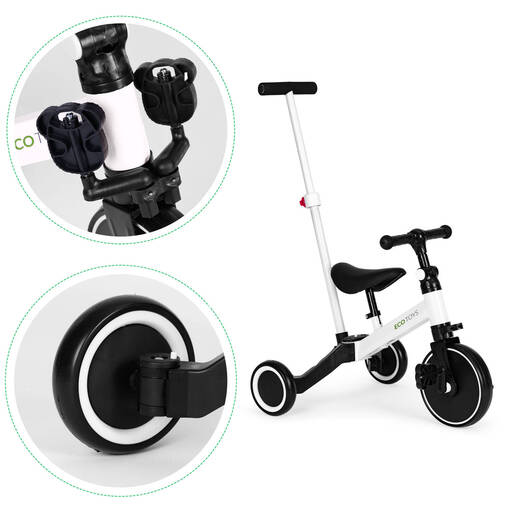 Eco toys tricikl 2u1 6PUSHWHIT