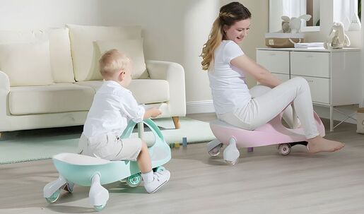 Eco toys Wiggle guralica za decu led točkovi YM-SW-1 PINK