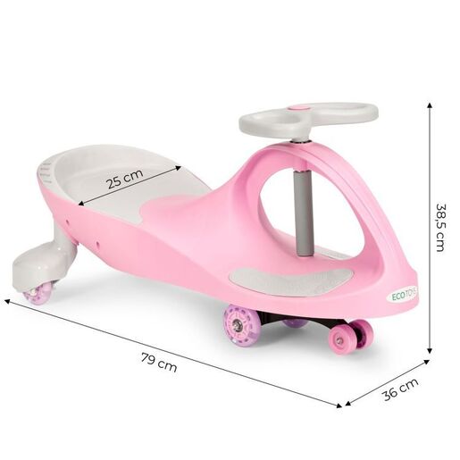 Eco toys Wiggle guralica za decu led točkovi YM-SW-1 PINK