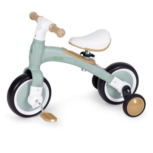 Eco toys balans bicikl sa pedalama i pomoćnim točkovima 3 u 1 LC-V1359 GREEN