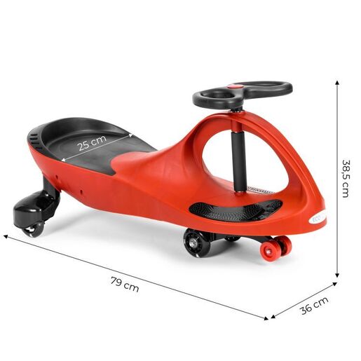 Eco toys Wiggle guralica za decu led točkovi YM-SW-1 RED