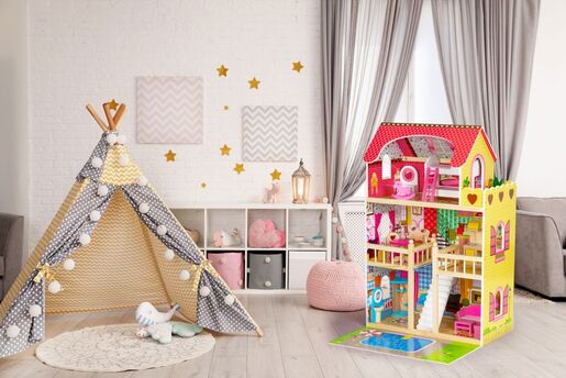 Eco toys Drvena kućica sa bazenom i rasvetom W06A333E