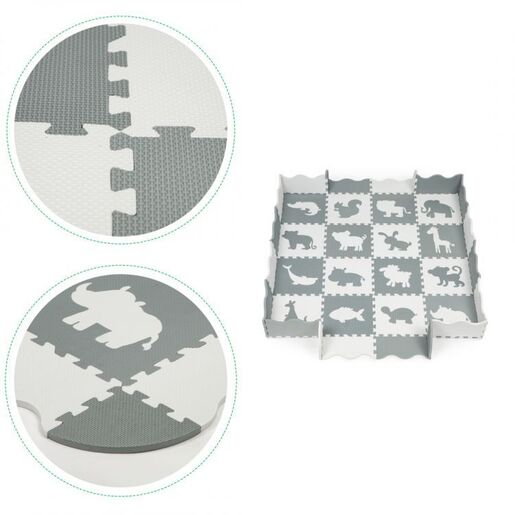 Eco toys Podloga za igru sa ogradom 36el. 154x154 ECOEVA001