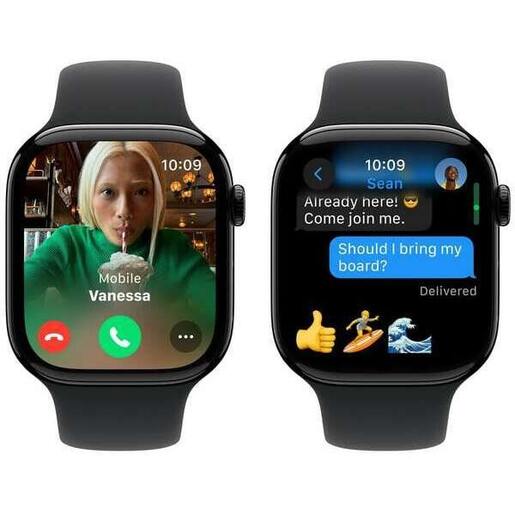 Apple Watch S10 GPS 46mm, Jet Black, M/L MWWQ3QV/A