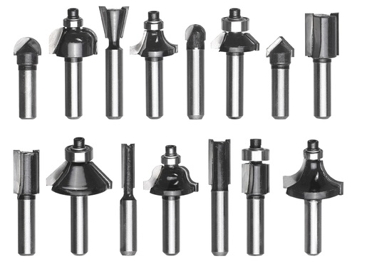 Kwb Set glodala 8 mm 15 kom u drvenoj kutiji, Pribor za glodalice TC-RO 1155, TE-RO 1255