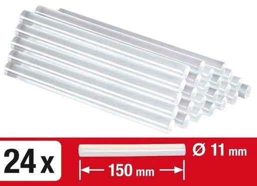 Einhell 24-delni set patrona 11x150 mm, Pribor za pištolje za vruće leplj.