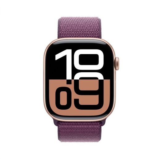 Apple Watch S10 GPS 42mm, Rose Gold, Alu Case/Plum Sport Loop, MWWK3QV/A
