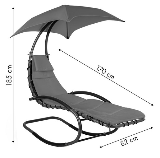 ModernHome baštenska fotelja - hamak, gray