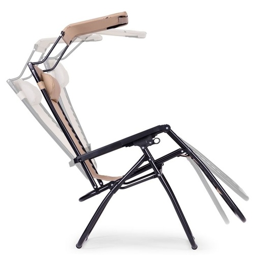 ModernHome podesiva baštenska fotelja sa tendom beige