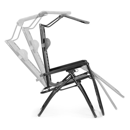 ModernHome podesiva baštenska fotelja sa tendom gray