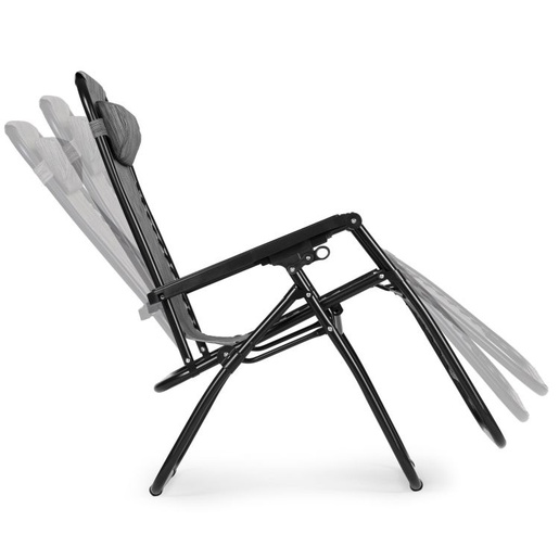 ModernHome baštenska fotelja zero gravity gray