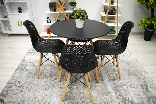 ModernHome Verona set 4 stolice - black