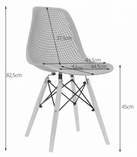 ModernHome Verona set 4 stolice - black