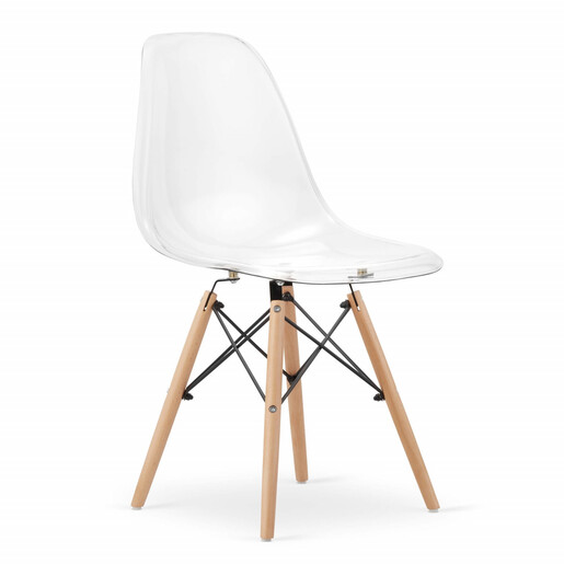 ModernHome Rimini set 4 stolice - transparent