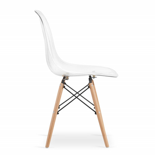 ModernHome Rimini set 4 stolice - transparent