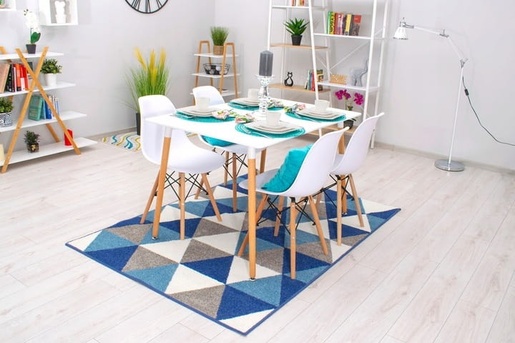 ModernHome Milano sto 120x80 cm + Milano set 4 stolice white